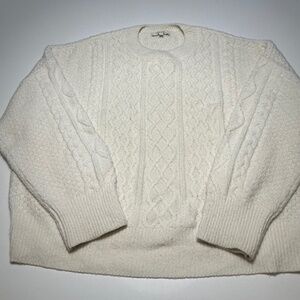 Favorite Daughter Oversized Cable Knit Sweater - Cream XL